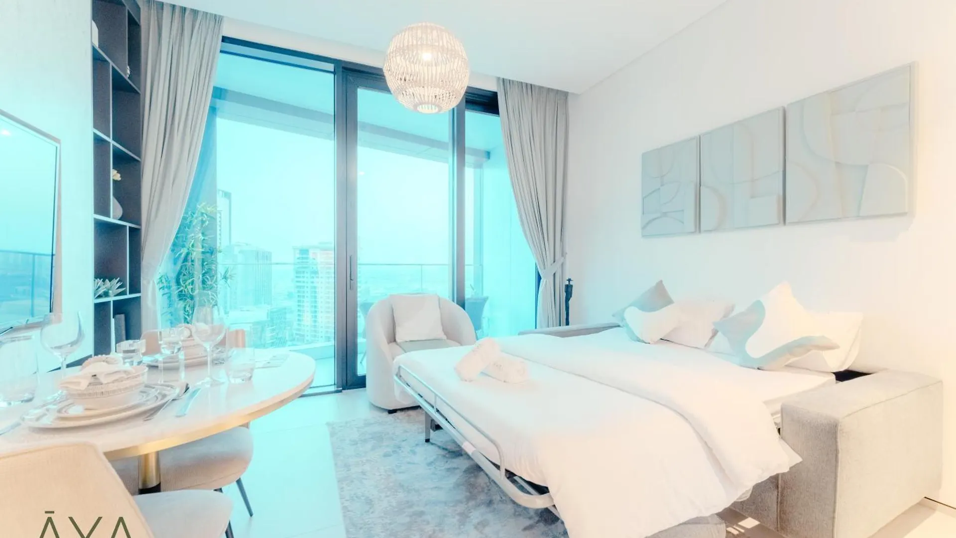 Luxury Beachfront 1Br Jumeirah Gate Tower 1 By Aya Boutique Dubaj Apartmán