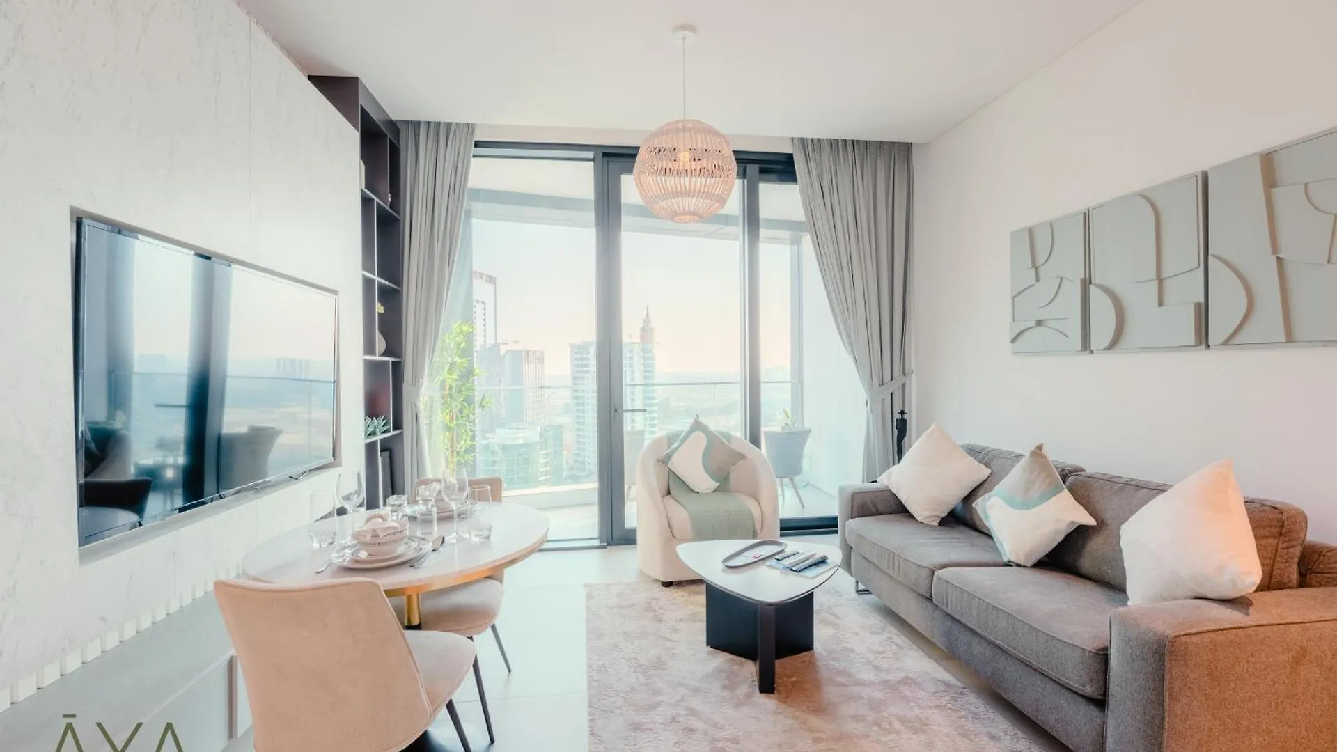 Luxury Beachfront 1Br Jumeirah Gate Tower 1 By Aya Boutique Dubaj