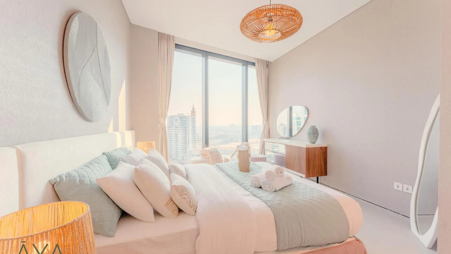 Luxury Beachfront 1Br Jumeirah Gate Tower 1 By Aya Boutique Dubaj